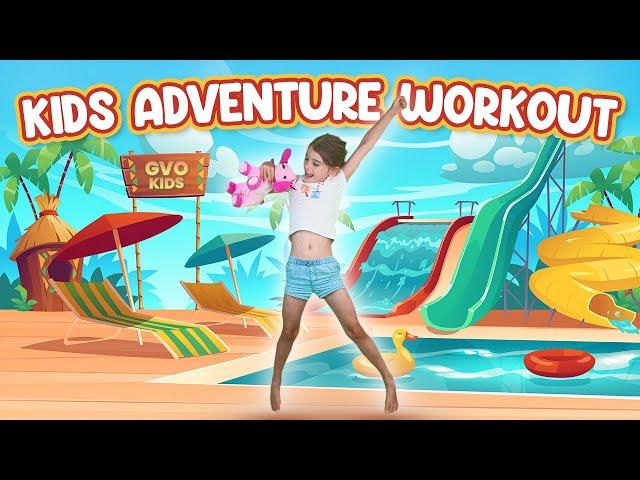  EPIC WORKOUT!!   Polish Land, FLOOR IS LAVA + Kids Waterslides!!