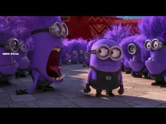 The Purple Minion Attacks scene - Despicable Me 2 ( 2013 )