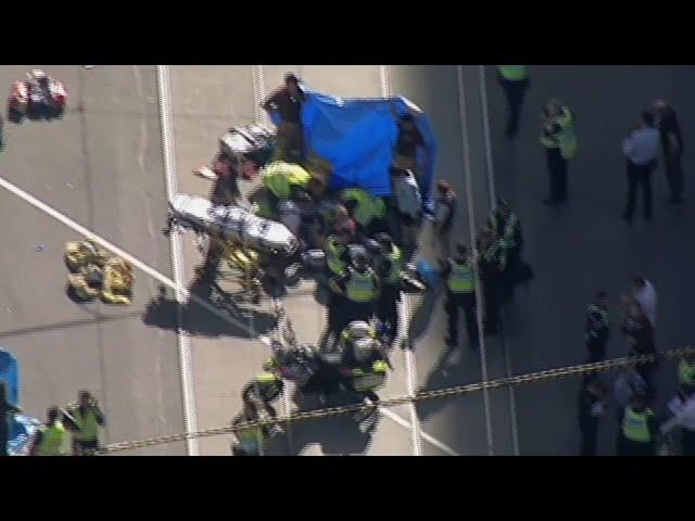 Raw: Car Rams People on Australia Sidewalk