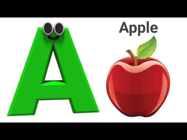 The ABC Phonic Song - Toddler Learning Video : "A is for Apple a a Apple, B is for Baby b b Baby"