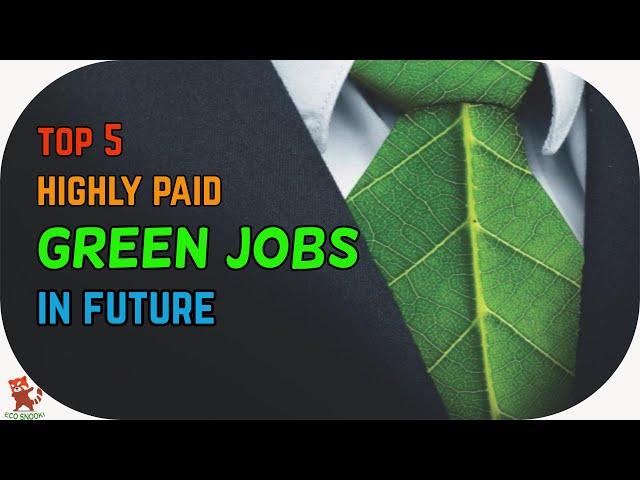 Top green jobs with best pay