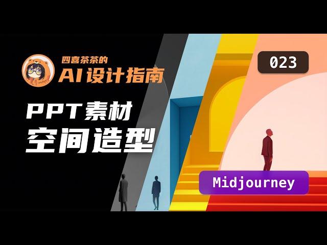 【AI 设计指南 | 023】Midjourney  | Bauhaus | 包豪斯空间素材 | PPT素材 |UI 设计师的 AI 设计教程