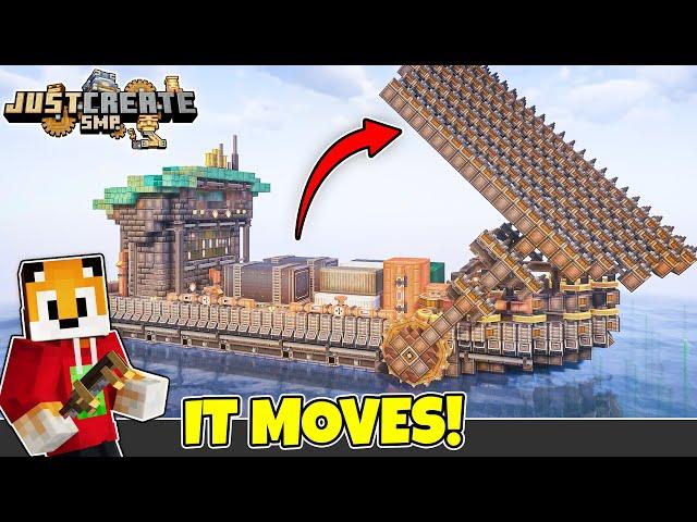 I made a WORKING BOAT in Minecraft Create Mod