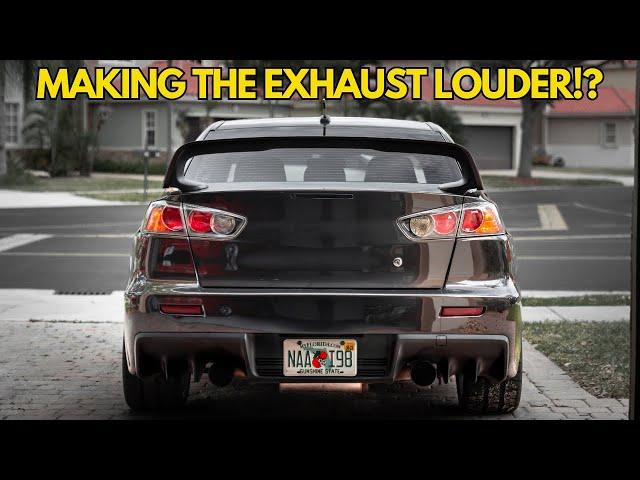 Mitsubishi Lancer Evolution X Test Pipe Install!