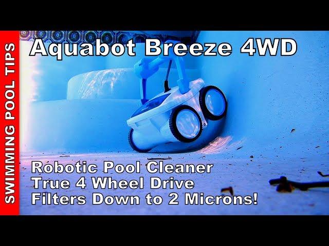 Aquabot Breeze 4WD Robotic Pool Cleaner, True 4WD & Filters Down to an Industry Leading 2 Microns!