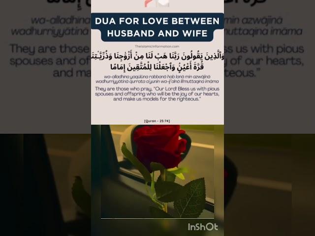 Dua for love between husband and wife  ️ #lovewazifa #islamicshorts #shortsviral