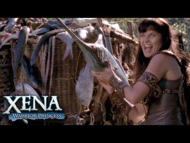 Xena Throws FISH at Her Enemies | Xena: Warrior Princess