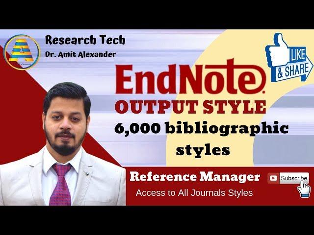 #EndNote│How to change/apply style in the manuscript using EndNote Reference Manager? (Part 2)