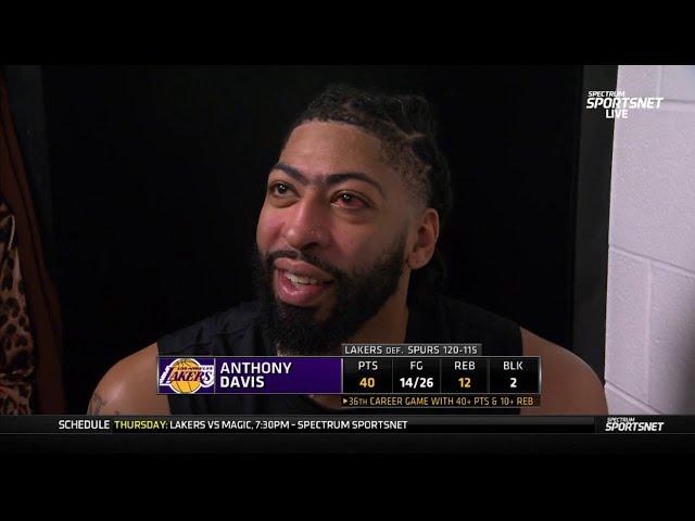 Post-Game | Anthony Davis CALLS LeBron is the ABSOLUTE GOAT after he hits 4th straight Triple-Double