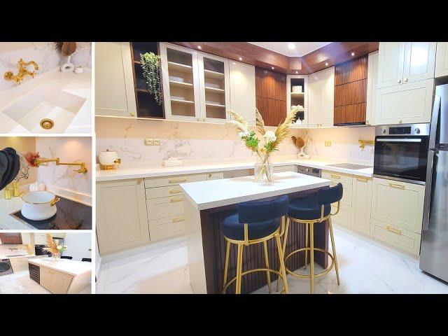 my new dream kitchen tour اخيرا جولة في مطبخي ببيتي الجديد نتيجة تفوق الخيال وداعا مطابخ mdf