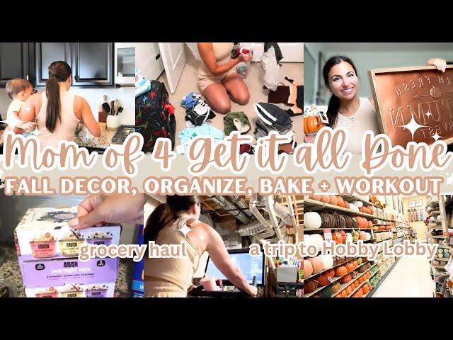 SUMMER MOM OF 4 GET IT ALL DONE | HOBBY LOBBY FALL HAUL | HOME ORGANIZATION, BAKE + WORKOUT