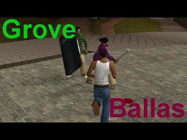 GTA San Andreas - Ballas vs Grove