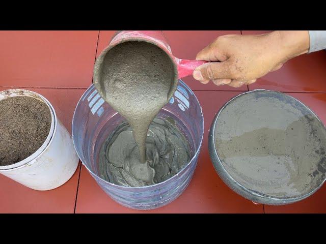 Simple and very easy creation for making plant pots from cement plastic vase molds. Make flower pots