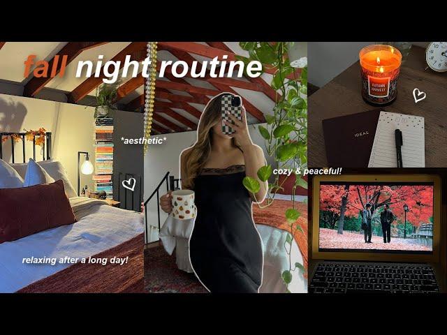 FALL NIGHT ROUTINE! cozy, relaxing, & productive️