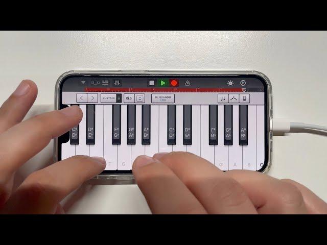 Tetris Theme on iPhone (GarageBand)