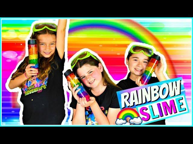 Glitter Slime Recipe:  Learn How to Make RAINBOW SLIME with Sparkly Glitter!