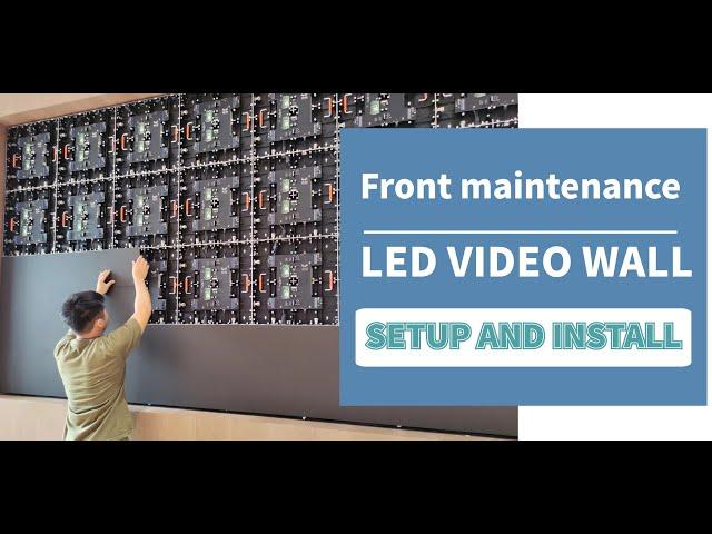 Front Maintenance Indoor LED Video Wall Setup and installation