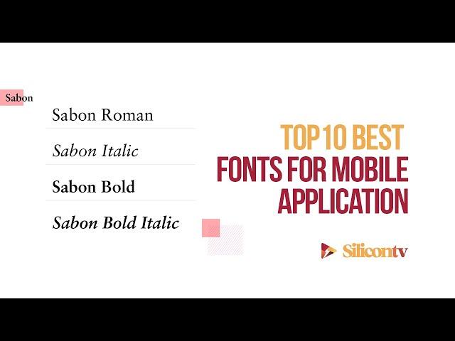 10 Best Fonts for Mobile Application 2023