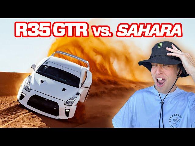 DUNE SURFING WITH MY R35 GTR IN THE SAHARA DESERT