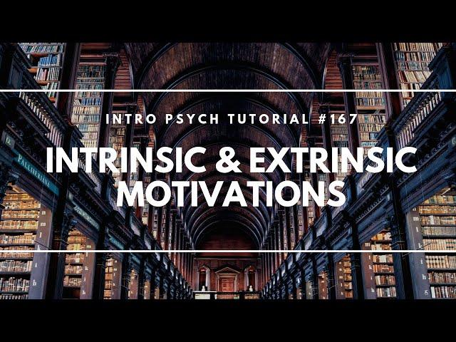 Intrinsic & Extrinsic Motivations (Intro Psych Tutorial #167)