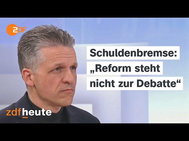 CDU-Politiker Frei: Höhere Verteidigungsausgaben ja, Schuldenbremse-Reform nein | ZDF Mittagsmagazin