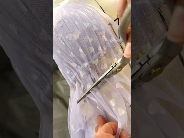 Making a puff sleeves midi lavender prom dress #promdress #sewing #fashion #diy