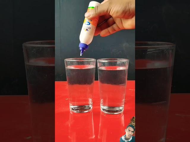 Cold and hot water in glue experiment #experiment #scienceexperimentwithwater #lifehacks #mmexperime