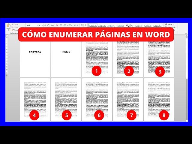 Cómo Numerar Páginas en WORD Y Desde Cualquier Página | 2023