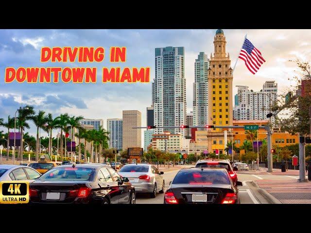 4K Driving In Downtown Miami - Vice City - Day Drive - HDR - 2024 - 