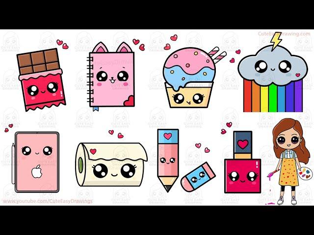 Cute Easy Drawing Video Collection for Kids | 60 Minutes Long Drawing Video Sunday Special