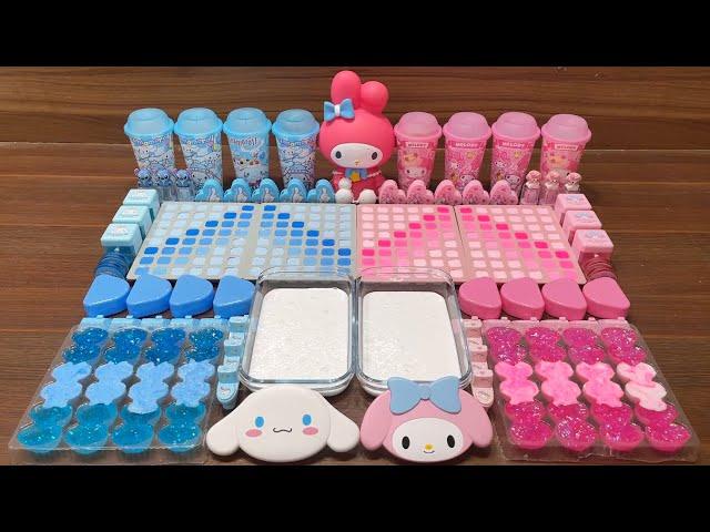 CINNAMOROLL vs MY MELODY I Mixing Random into GLOSSY Slime I Satisfying Slime #909