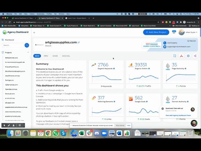 Agency Dashboard  - A White Labeled Solution for Clients