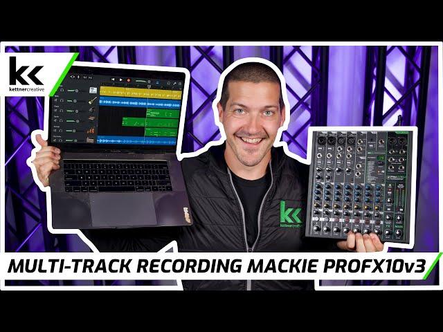 How To Multi Track Record Using Mackie ProFX10v3 USB Audio Mixing Console