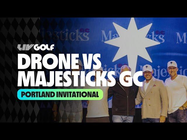 LIV Golf Drone vs Majesticks GC