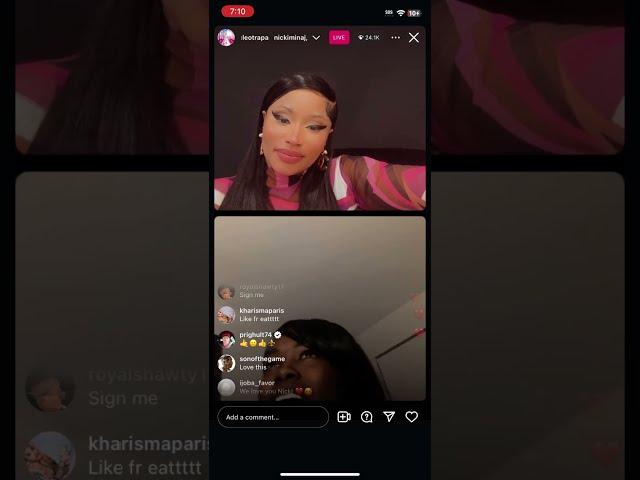 Nicki Minaj On Instagram Live With Cleotrapa 11/25/24