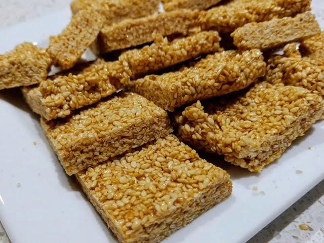 Pasteli (Greek Honey Sesame Bars)