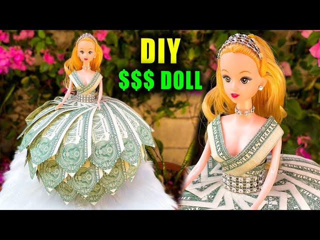 HOW TO MAKE A QUINCEAÑERA MONEY BARBIE DOLL (DIY GIFT) || Lucykiins