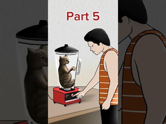 Cat in blender Part 5  #shorts #cat #viralvideo #story