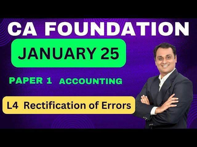 L4 | Rectification of errors| Cafoundation |Jan 25  |Dheeraj sir