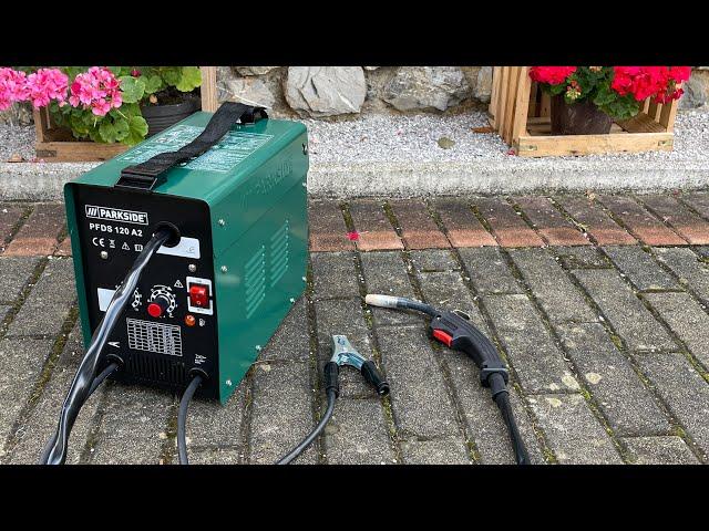 No Gas MIG Welding Machine (Flux Core) - PARKSIDE PFDS 120 A2 | Unboxing and Test