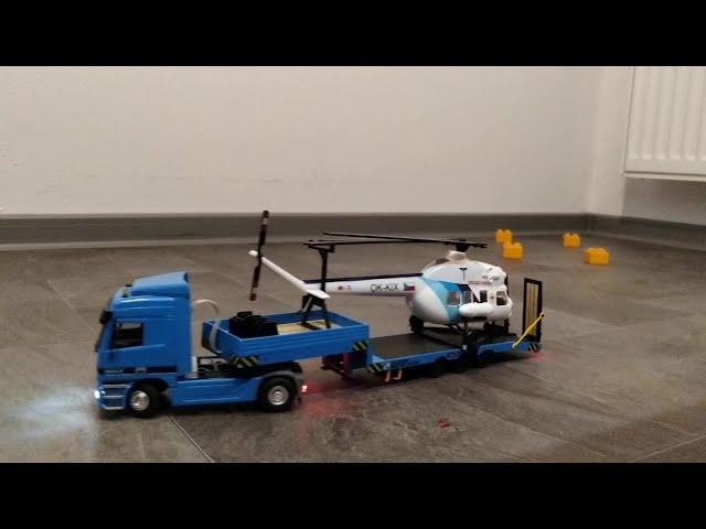 Monti System - MB Actros Helitransport remote controlled scale model