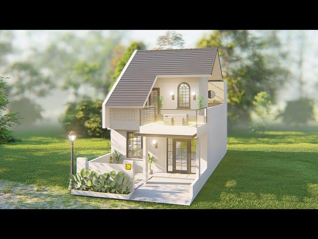 Tiny House with Loft Design Idea 6x10 Meters ( 640 Sqft ) 3 Bedrooms With Floor plan