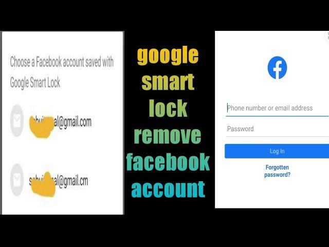 how to google smart lock remove facebook account | unlock Facebook account from google smart lock