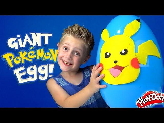 Pokemon Play-doh Surprise Egg with a Pikachu Arena Unboxing by KID CITY