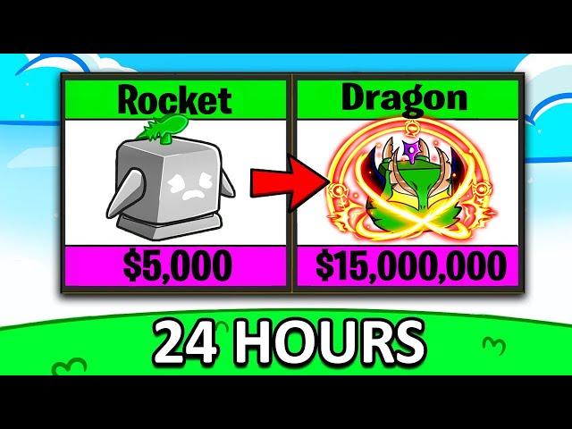 Trading From ROCKET to DRAGON in 24 Hours (Blox Fruits)