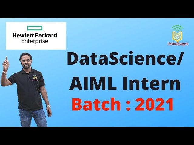 HP hiring full time Data science/AIML Intern  | Batch 2021 |