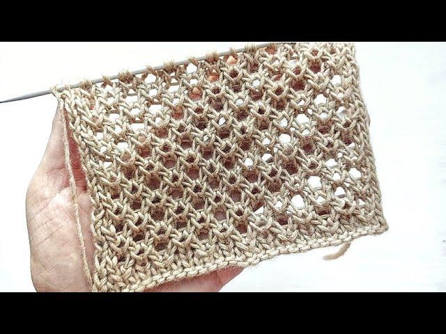Original small openwork  New pattern for knitting jumpers, scarves