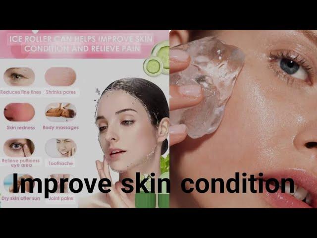 ice face massage ‍️ || improve skin condition.........beauty vlogs jeena