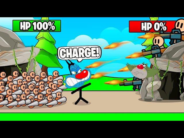 Oggy Build Strongest Army To Destroy Jack Castle in Android Game We Are Warriors Game!