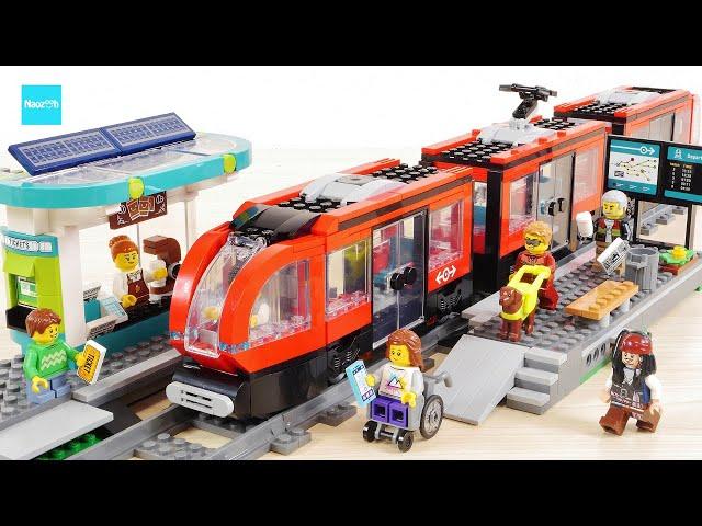 レゴ シティ ダウンタウン路面電車と停留所 60423 トレイン ／ LEGO City Car Downtown Streetcar and Station Speed build & Review